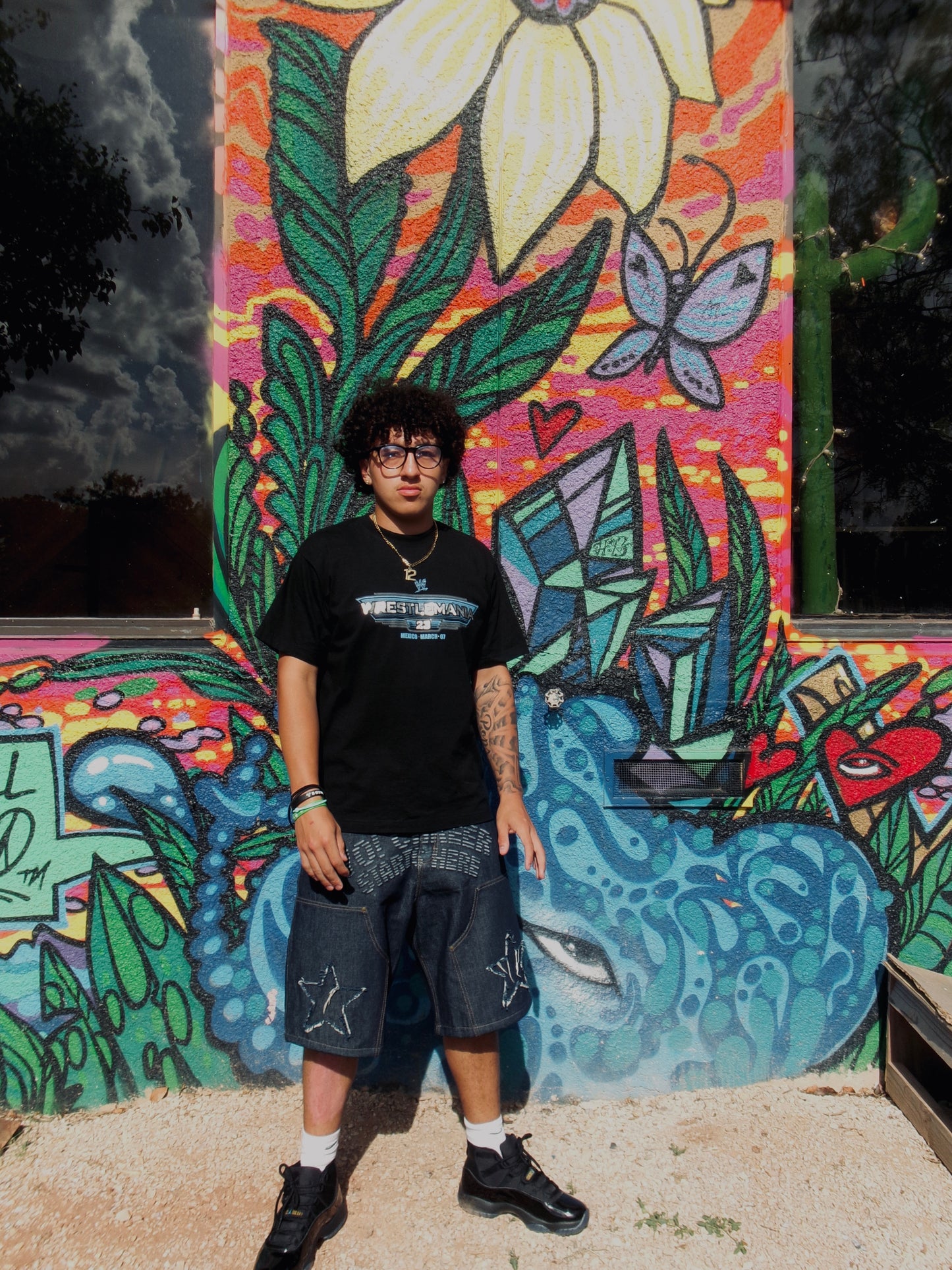 Eric Tonche wearing a SIZE 36 Yo! Martez Denim shorts