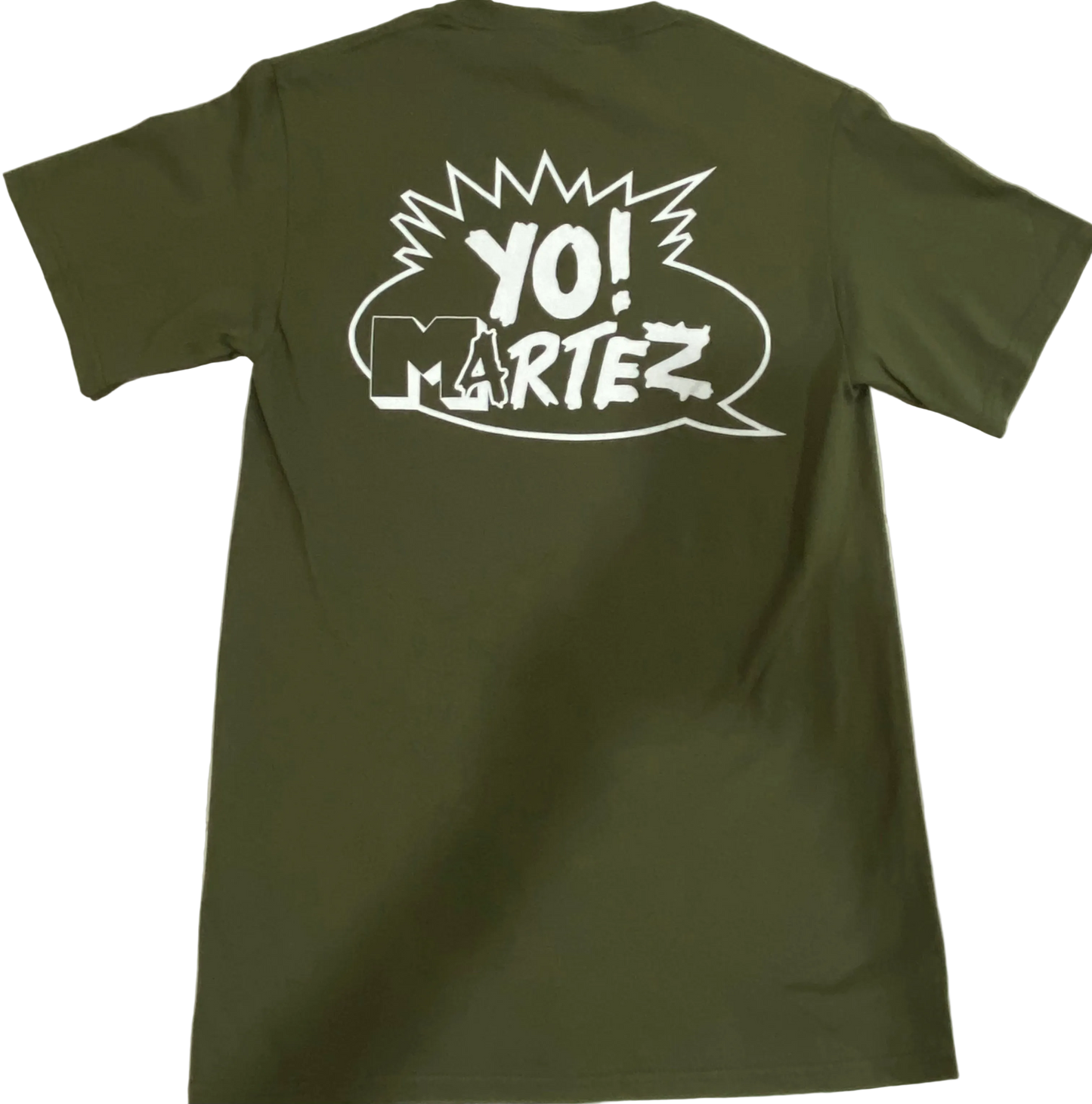 Green t-shirt Yo! Martez Logo
