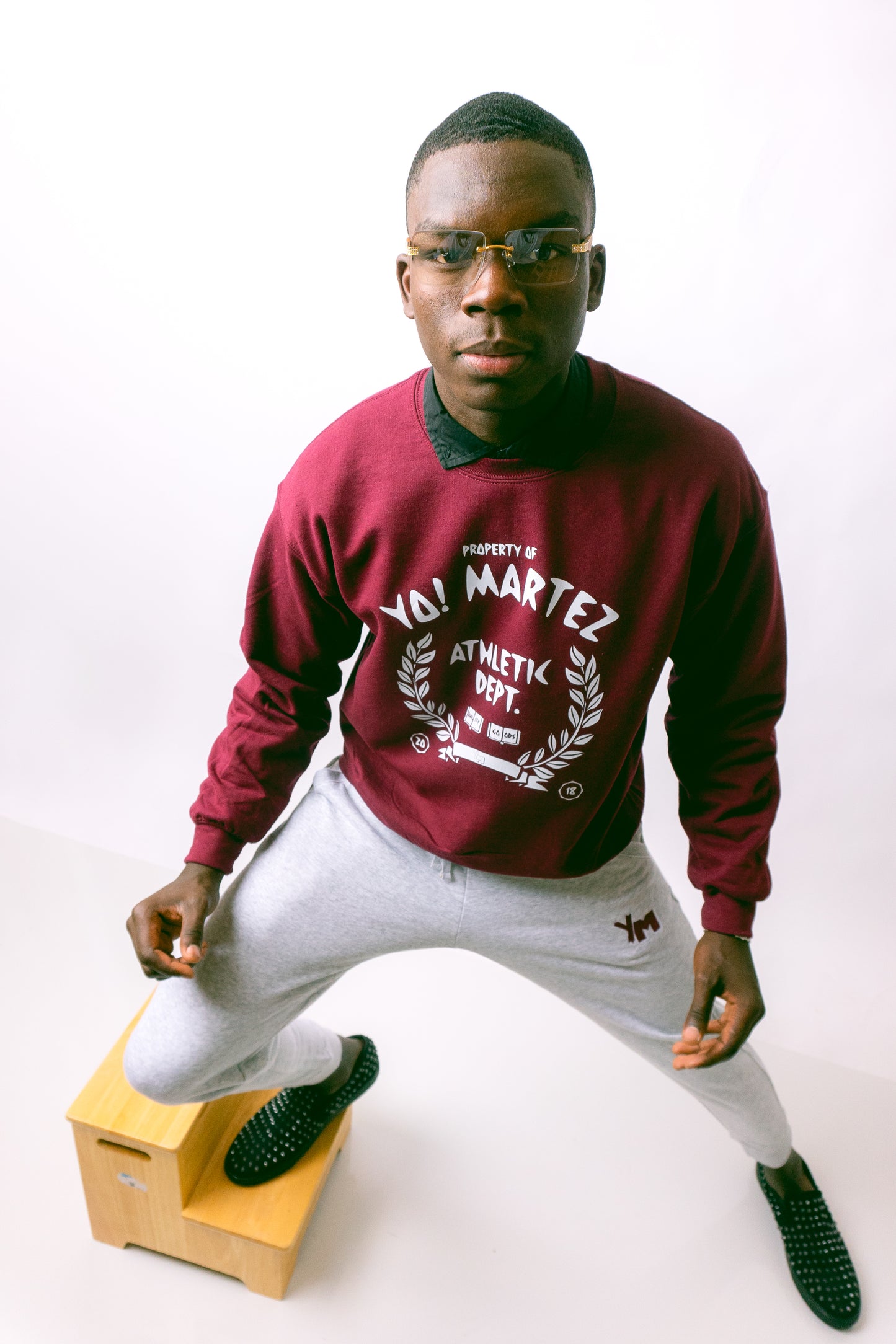 Yo! Martez University Cropped Sweater