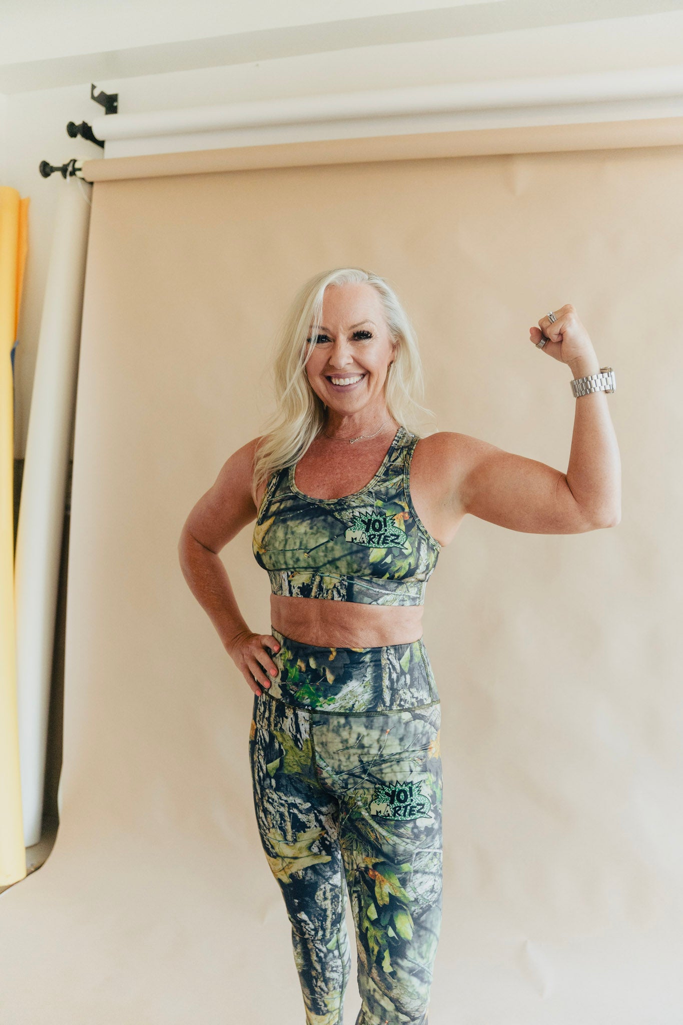 Modeling for YO! MARTEZ ATHLETICS —
Camo set.