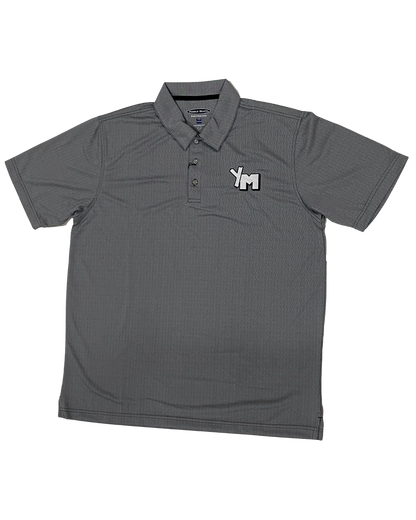 Dark grey polo with YM embroidery