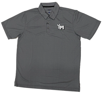 Dark grey polo with YM embroidery 