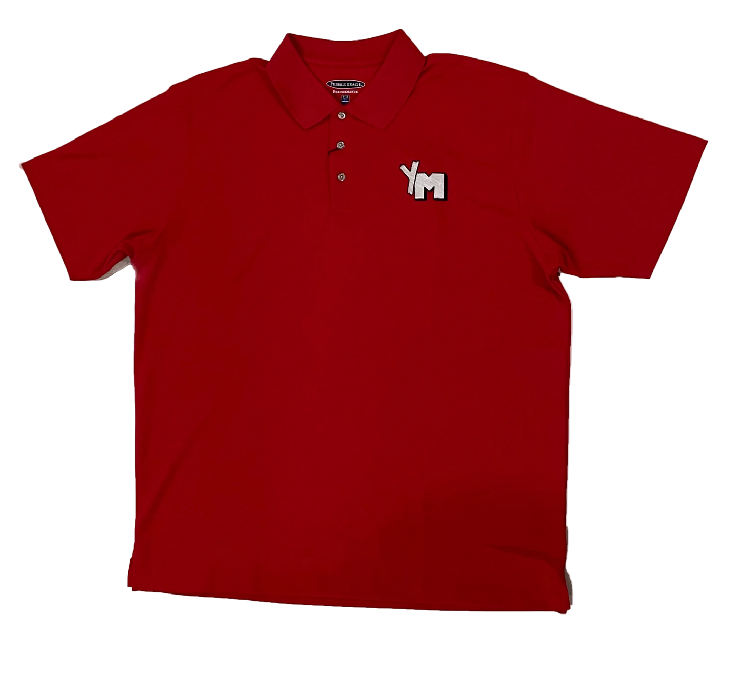 Red polo with YM embroidery 
