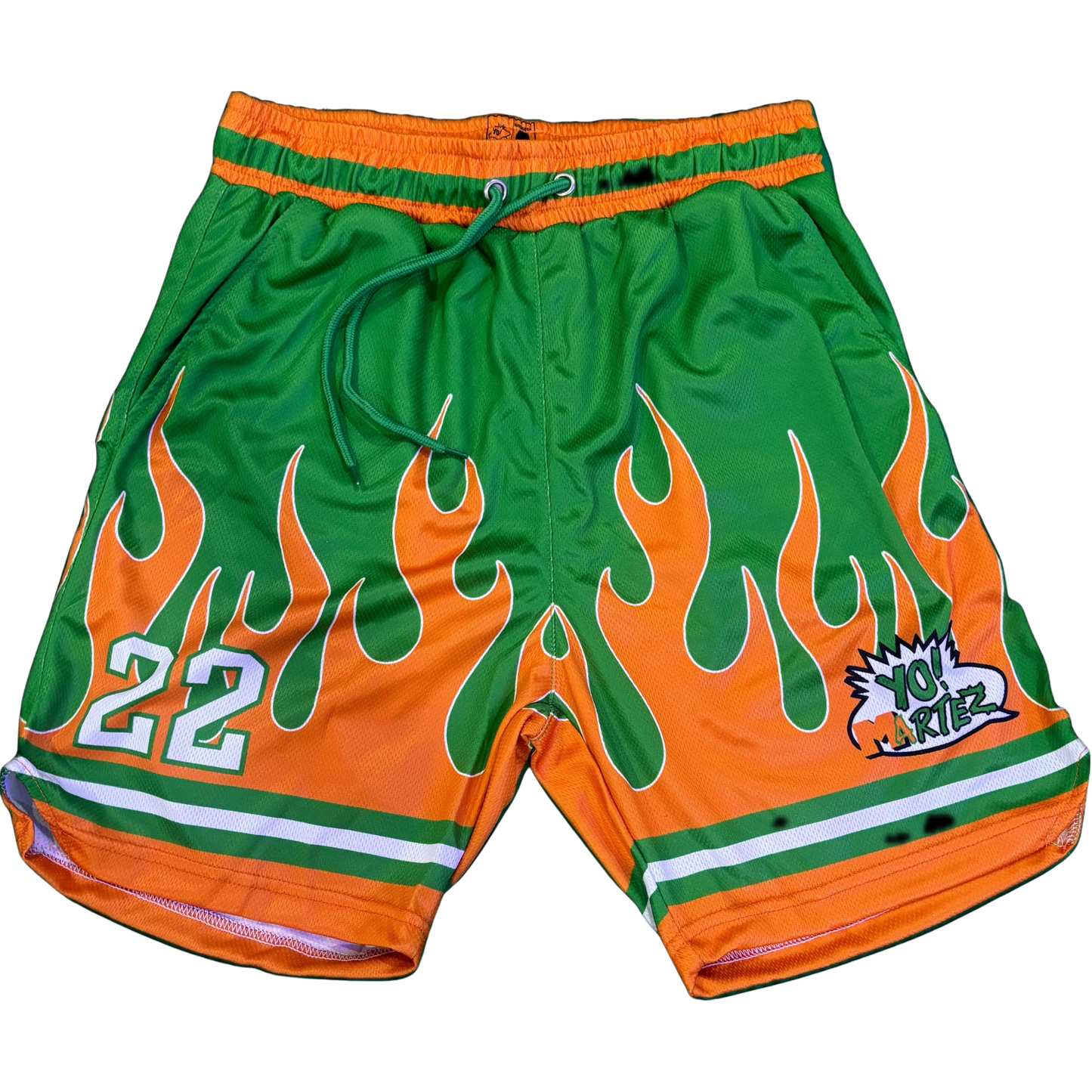 YO! MARTEZ — Twin Flame
design w/ orange flames & green accents