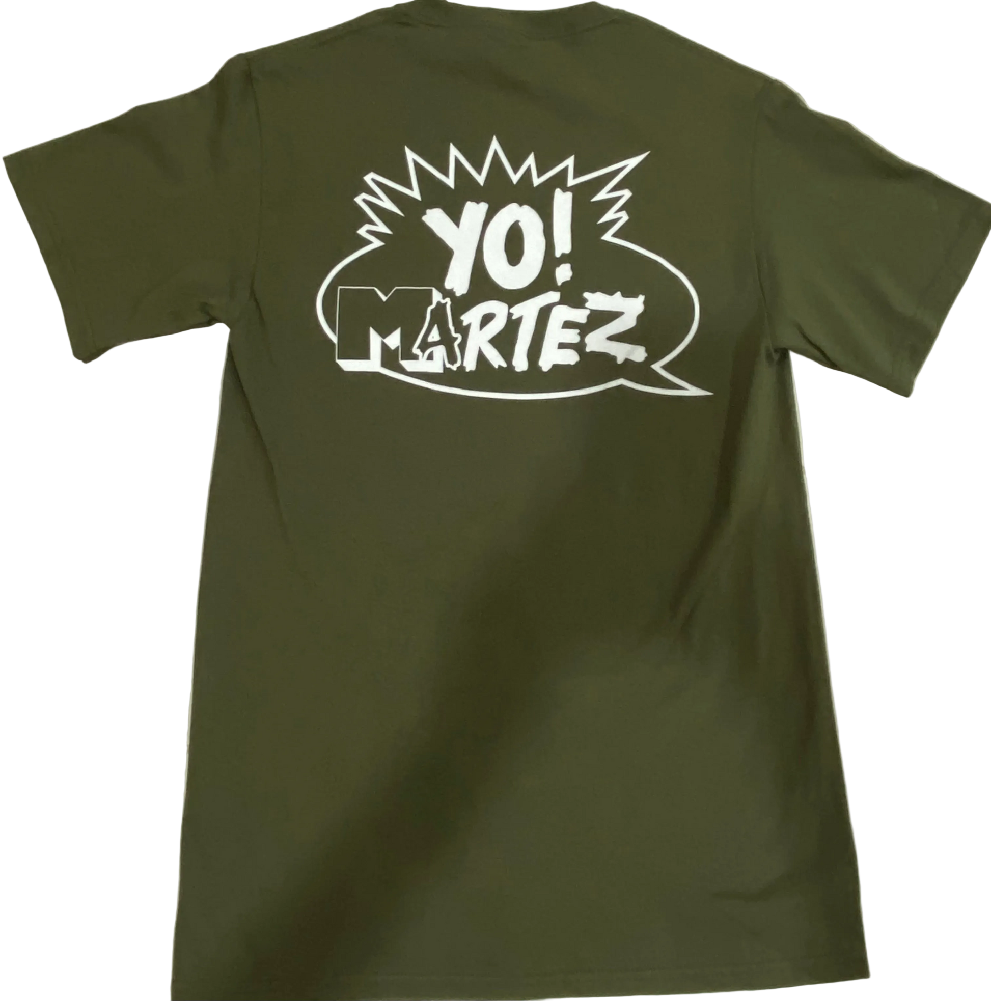 Green t-shirt Yo! Martez Logo