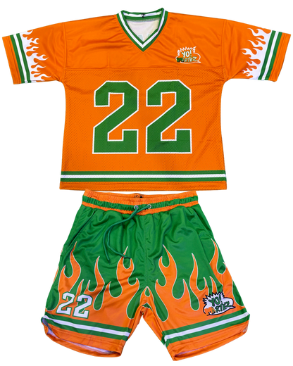 YO! MARTEZ — Twin Flame Set
Orange w/ green accents