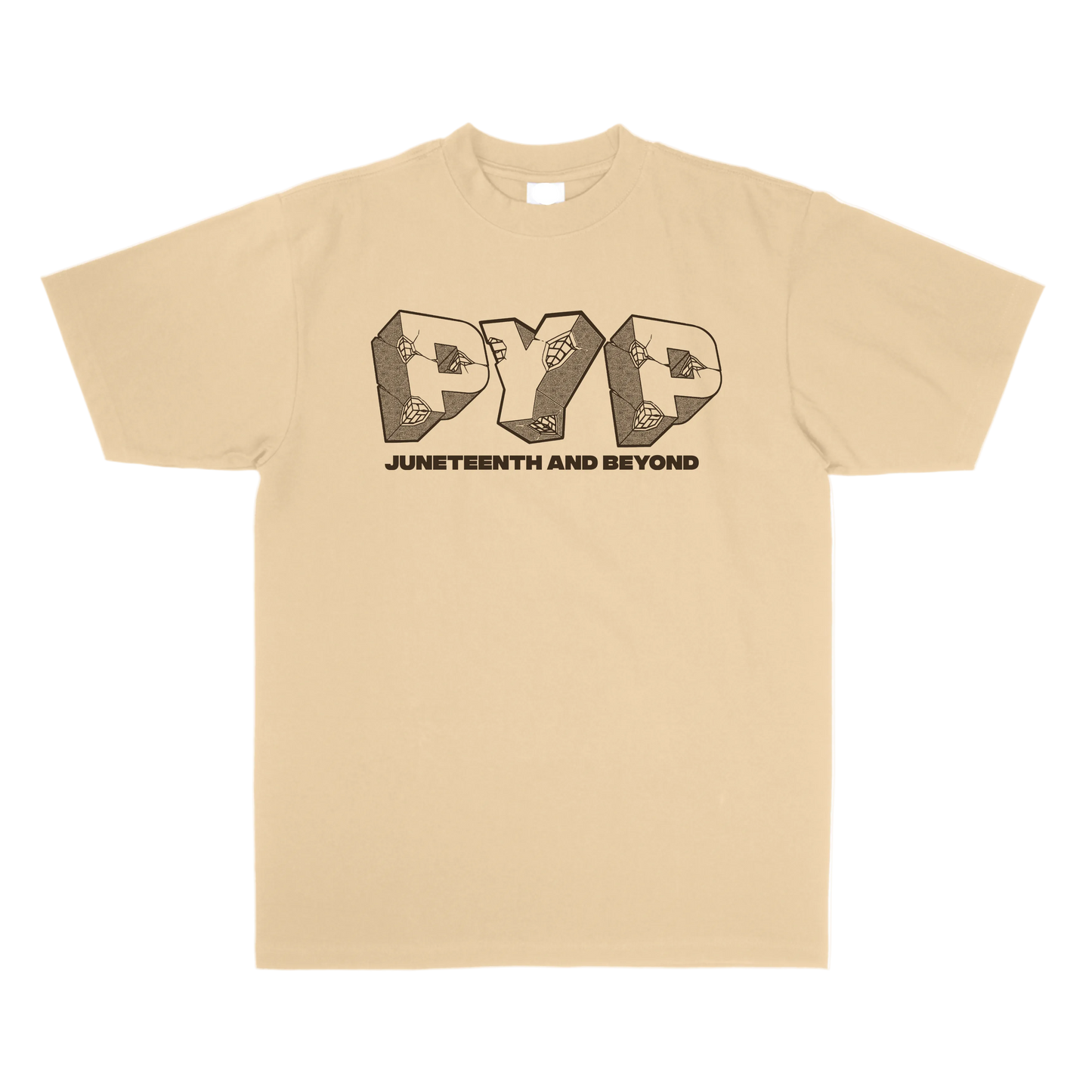 'PYP Juneteenth and Beyond' 
Beige T-Shirt