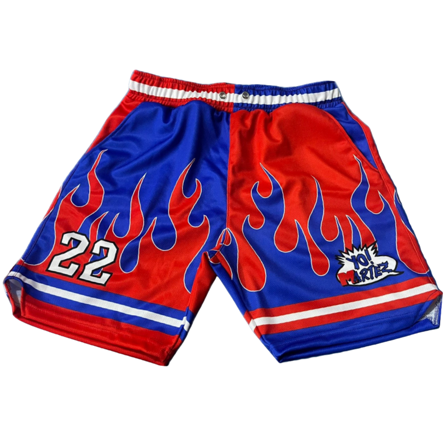 YO! MARTEZ — Twin Flame
design w/ half blue & half red flames